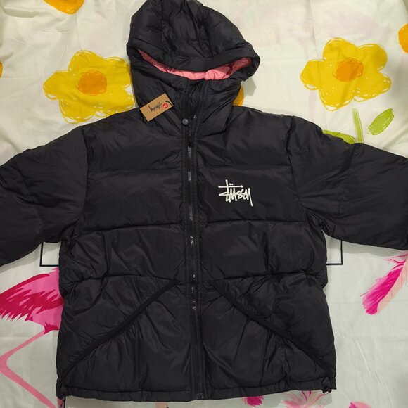 Stussy Other - Stussy Black Hooded Down Jacket